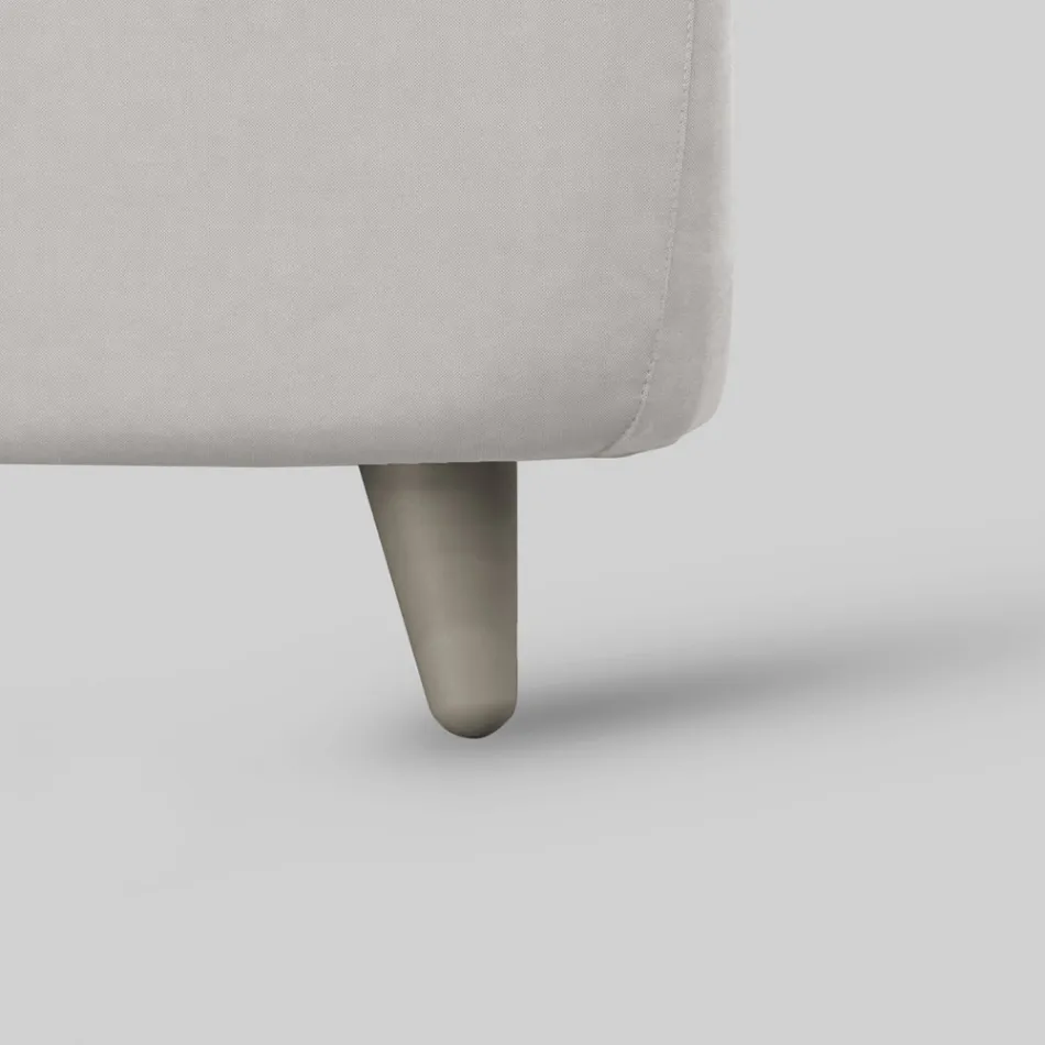 Eenpersoonsbed met gevoerd hoofdeinde en voeten Made in Italy - Aaron Viadurini