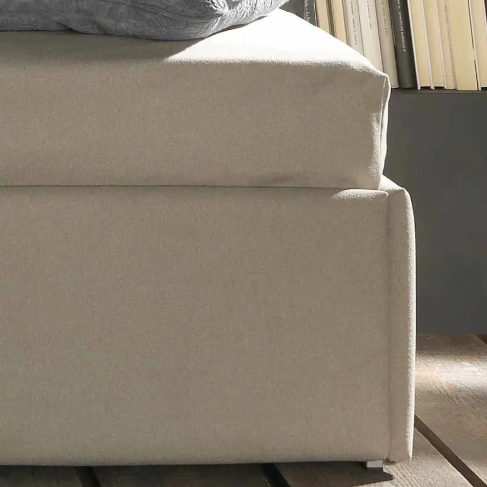 Eenpersoonsbed met gevormd hoofdeinde en zijpaneel, Line8 Bolzan Viadurini