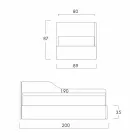 Eenpersoonsbed met gevormd hoofdeinde en zijpaneel, Line8 Bolzan Viadurini