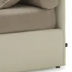 Eenpersoonsbed met hoofdeinde, strijkijzer en houten structuur Line by Bolzan Viadurini