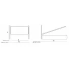 Eenpersoons gestoffeerd bed met optionele opbergruimte Made in Italy - Akira Viadurini