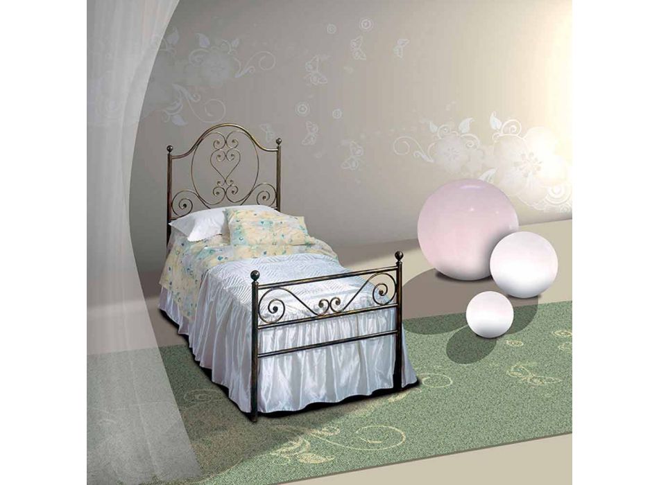 Single Bed in smeedijzer Gea Viadurini