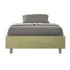 Tweepersoonsbed (queensize) 120x200 cm, bekleed met microvezel, gemaakt in Italië - Athlete Viadurini