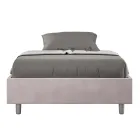 Tweepersoonsbed (queensize) 140x200 cm, bekleed met microvezel, gemaakt in Italië - Athlete Viadurini