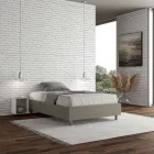 Queensize bed 140x200 cm, bekleed met kunstleer, gemaakt in Italië - Athlete Viadurini