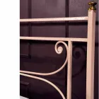 Volledige bed en een half vierkante smeedijzeren gehamerd Claudia Viadurini