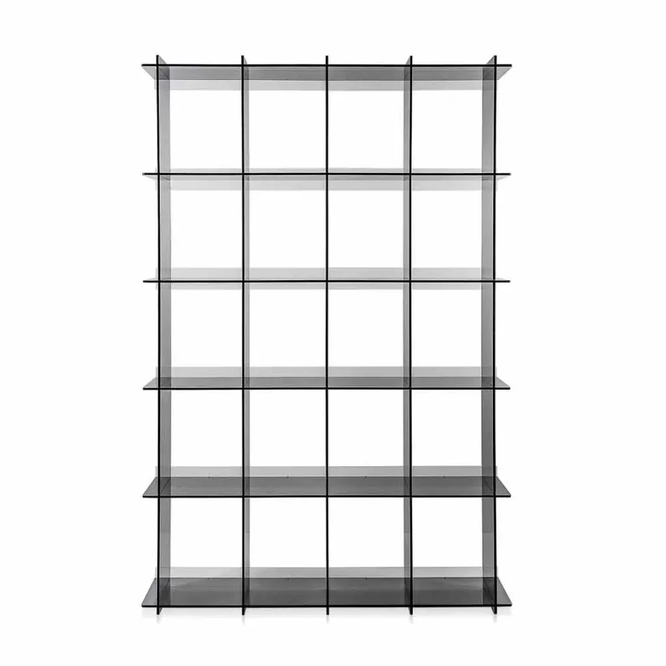 In Boekenkasten gerookte modern design plexiglas Sfera4 Viadurini