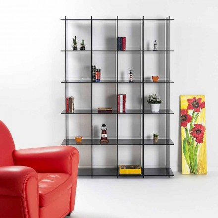 In Boekenkasten gerookte modern design plexiglas Sfera4 Viadurini