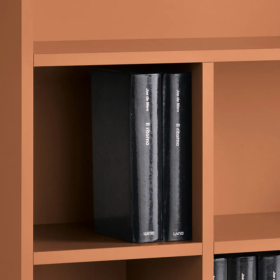 Design wandboekenkast van melamine in diverse kleuren, gemaakt in Italië - Kea Viadurini