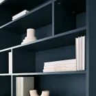 Design wandboekenkast van melamine in diverse kleuren, gemaakt in Italië - Kea Viadurini