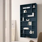 Design wandboekenkast van melamine in diverse kleuren, gemaakt in Italië - Kea Viadurini