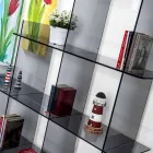 In Boekenkasten gerookte Sfera3 W180 x H180 x D30 cm, made in Italy Viadurini