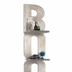 Wandboekenkast met een handgemaakt ontwerp in Italië 3 Nicla-legborden Viadurini