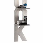 Wandboekenkast met een handgemaakt ontwerp in Italië 3 Nicla-legborden Viadurini