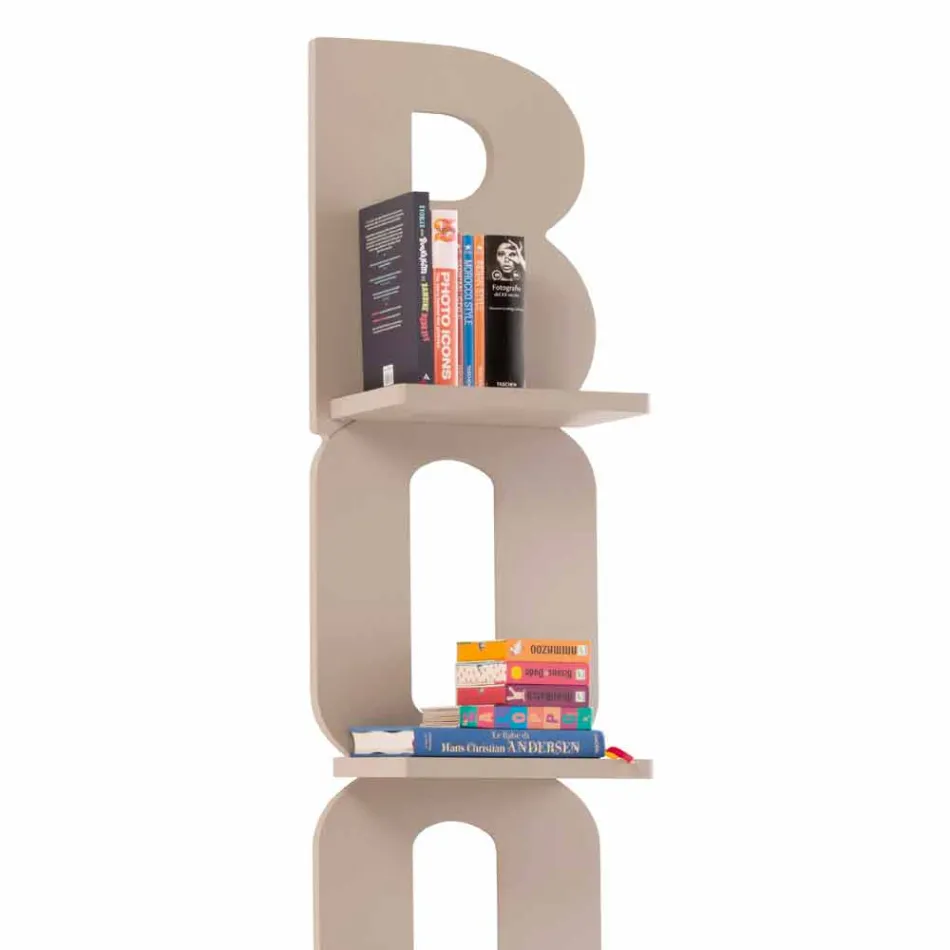 Wandboekenkast met een handgemaakt ontwerp in Italië 3 Nicla-legborden Viadurini