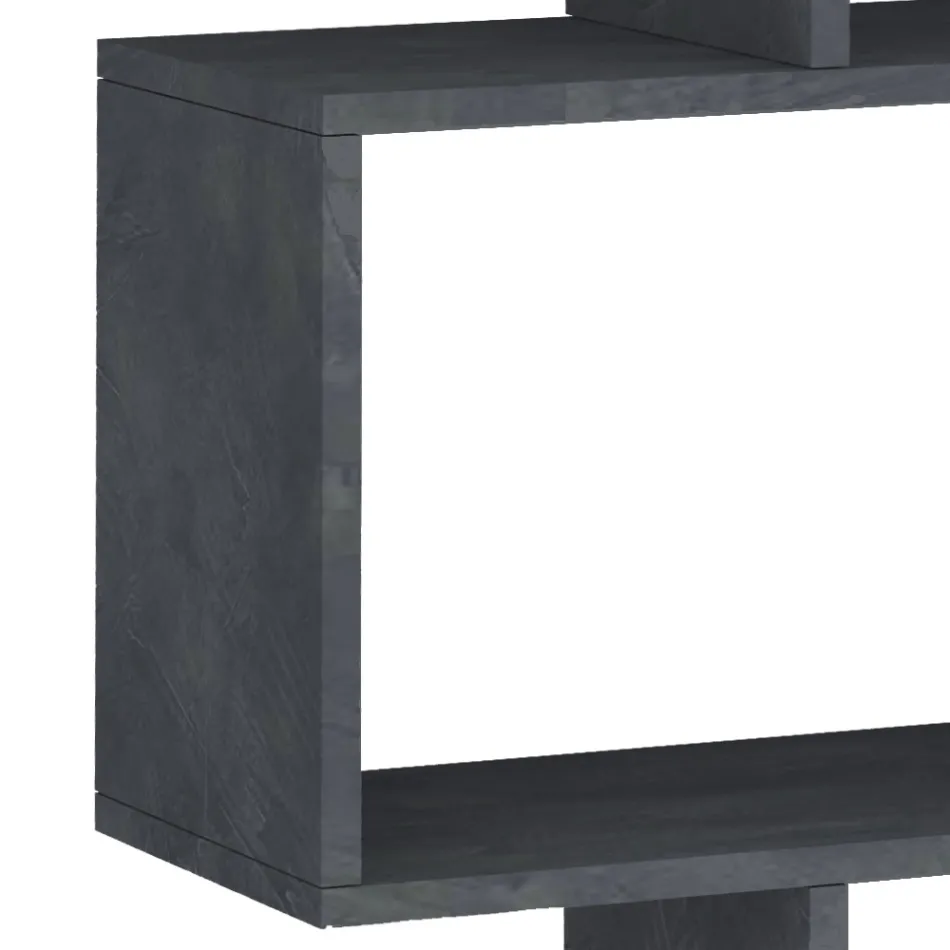 Verticale design wandboekenkast woonkamer in hout 3 afwerkingen - Minetta Viadurini