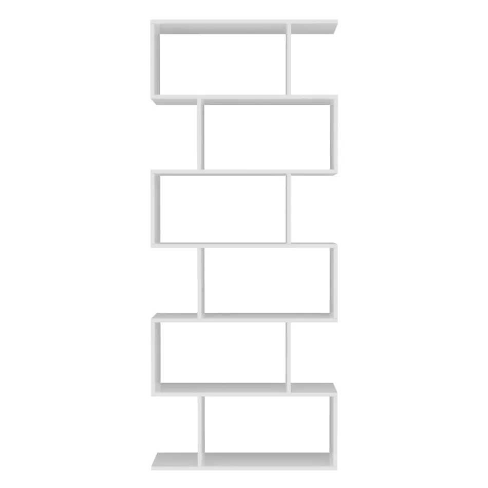 Verticale design wandboekenkast woonkamer in hout 3 afwerkingen - Minetta Viadurini