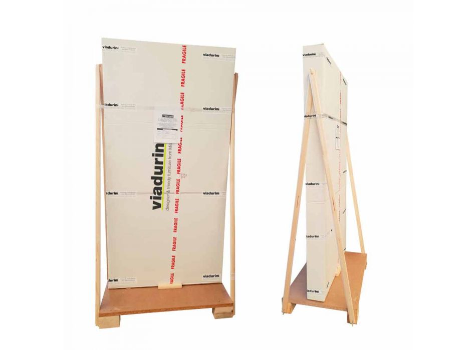 Design wand boekenkast met 3 planken handgemaakt in Italië Nicla Viadurini