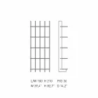 Shabby Chic Wandboekenkast in Wit Essenhout Design - Babele Viadurini