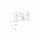 Boekenkast Hang Skyline 130x70 Mabele Viadurini