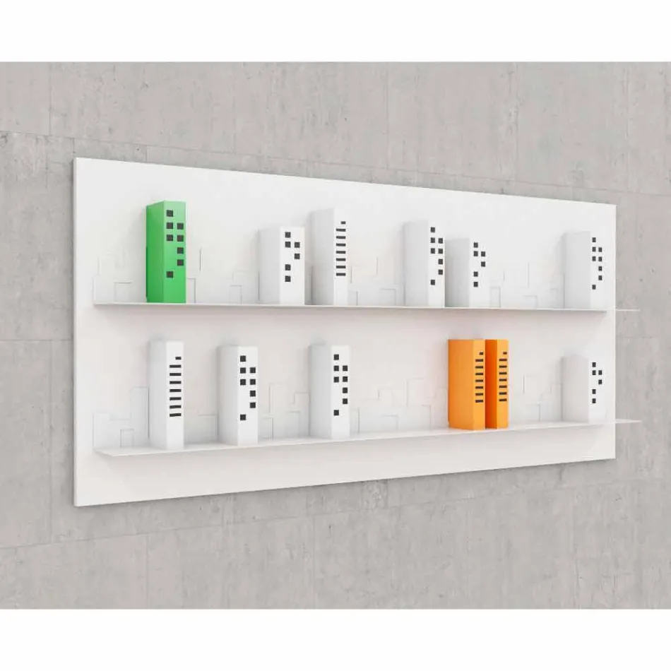 Boekenkast Hang Skyline 186x86 Mabele Viadurini