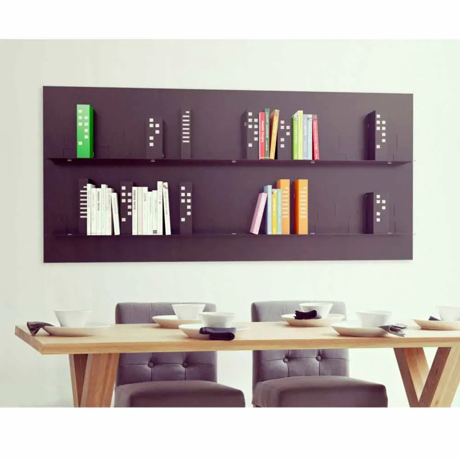 Boekenkast Hang Skyline 186x86 Mabele Viadurini
