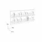 Boekenkast Hang Skyline 186x86 Mabele Viadurini