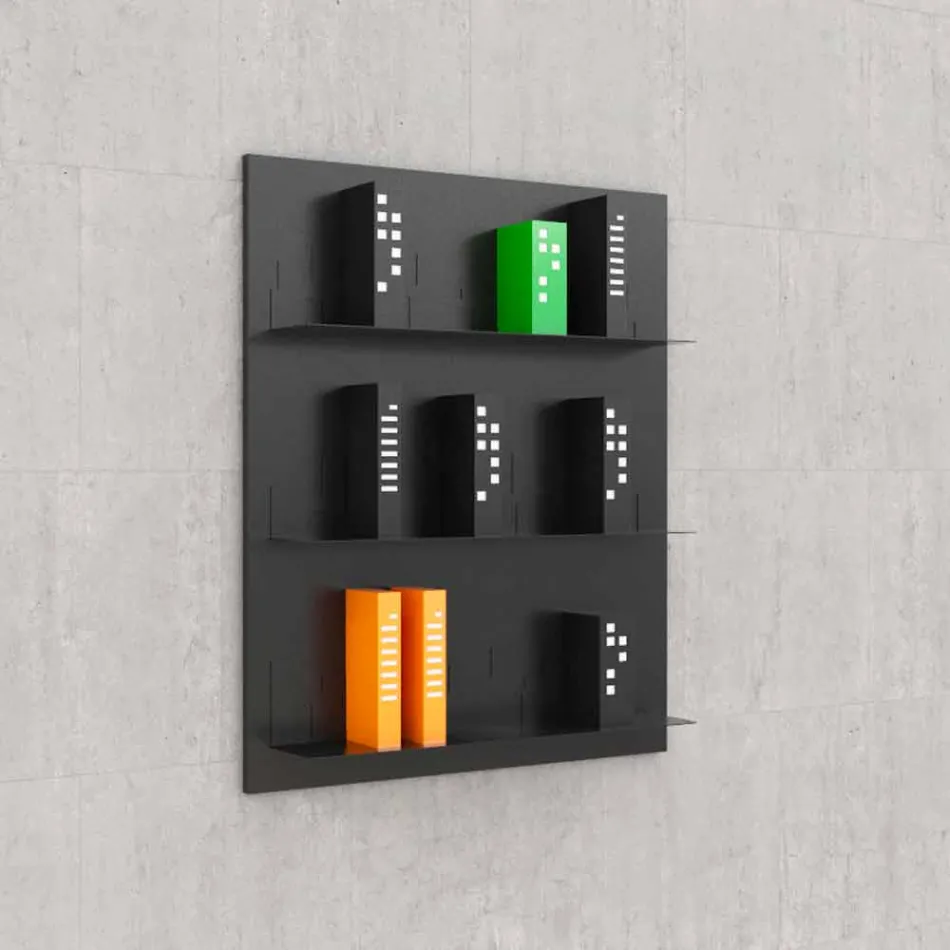 Boekenkast Hang Skyline 90x110 Mabele Viadurini