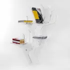 Boekenkast wit modern design Carol Wall, made in Italy Viadurini