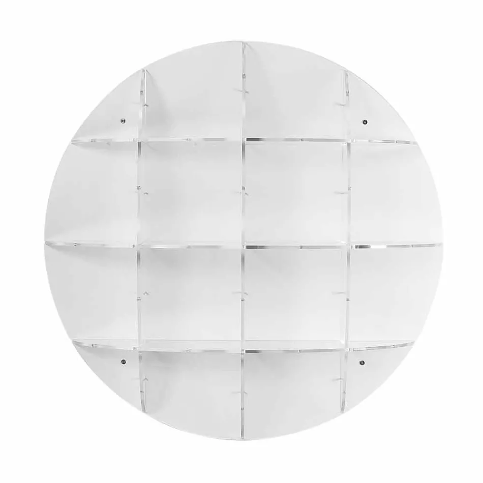 Boekenkast wit modern design muur Don, made in Italy Viadurini