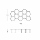 Slide Hexa gekleurde boekenwand in Italië Viadurini