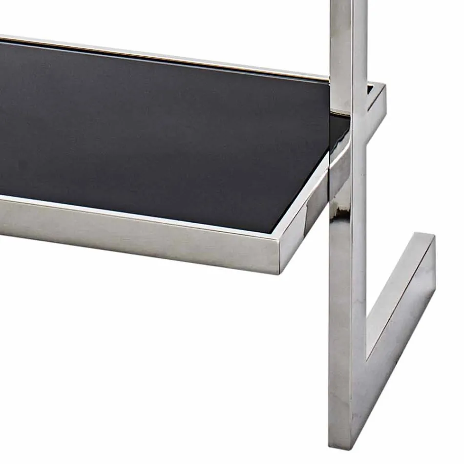 Boekenkast muur staal en glas ontwerp 60x180x44cm Tafre Viadurini