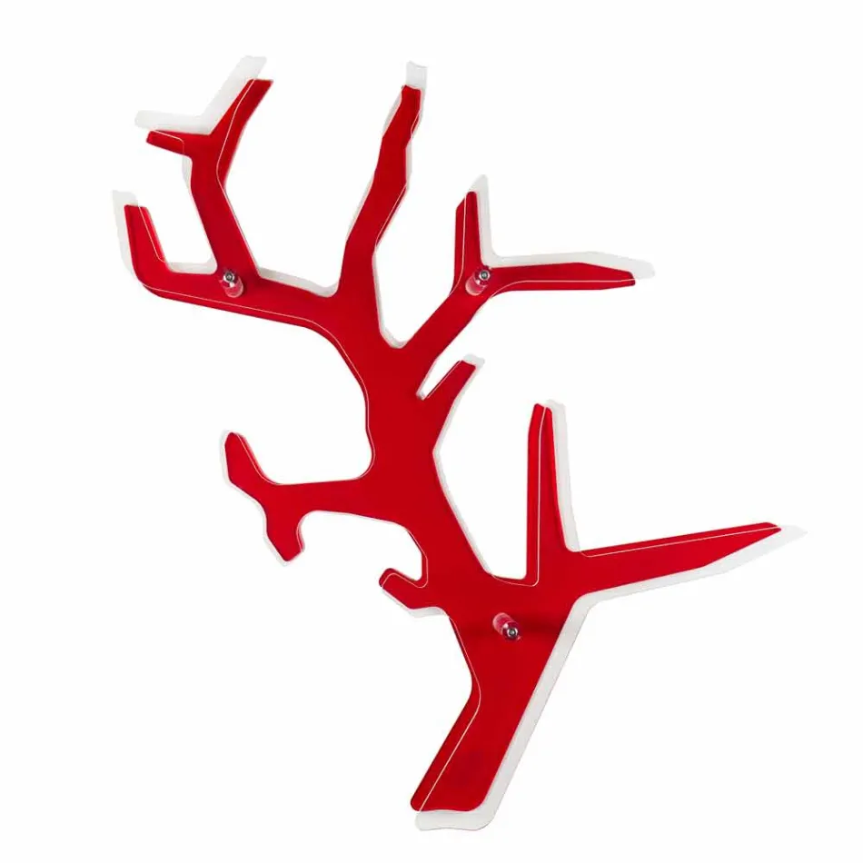 Bibliotheek van rode modern design Carol Wall, made in Italy Viadurini