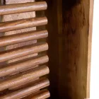 Boekenkast voor in de woonkamer gemaakt van acaciahout - Vortice Viadurini