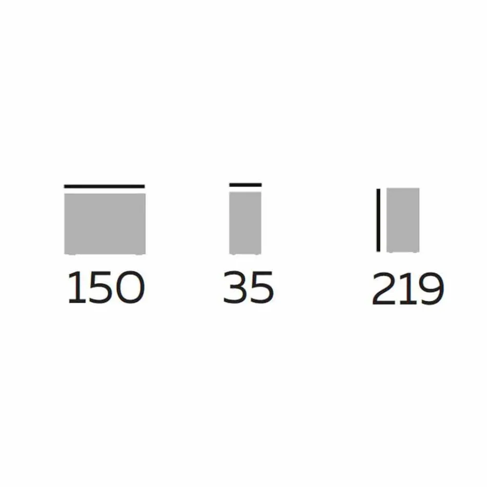 Design boekenplank in hout met steengoed bladen Made in Italy - Aspide Viadurini