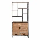 Homemotion boekenkast in geverfd staal met houten planken - Zompo Viadurini