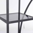 Vloerboekenkast in geverfd staal met Homemotion-glazen bladen - Lunatica Viadurini