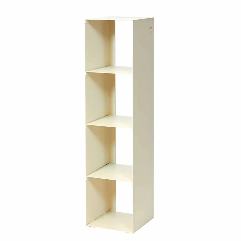 Zwart, rood, wit of grijs ijzeren moderne vloer boekenkast gemaakt in Italië - Pls Viadurini