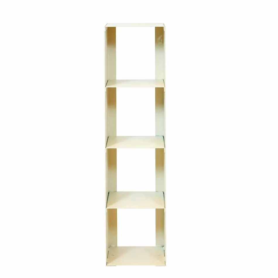 Zwart, rood, wit of grijs ijzeren moderne vloer boekenkast gemaakt in Italië - Pls Viadurini