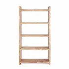 Moderne boekenkast in acaciahout met 5 planken Homemotion - Lauro Viadurini