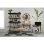 Moderne boekenkast in industriële stijl in hout en ijzer - Soline Viadurini