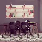 Bibliotheek Ontwerp Battikuore 186x101 (3 legborden) Mabele Viadurini