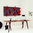 Bibliotheek Ontwerp Battikuore 186x101 (3 legborden) Mabele Viadurini