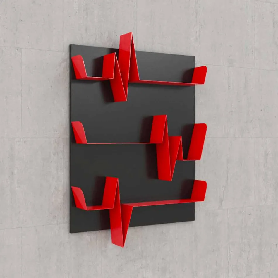 Bibliotheek Ontwerp Battikuore 90x127 (3 legborden) Mabele Viadurini