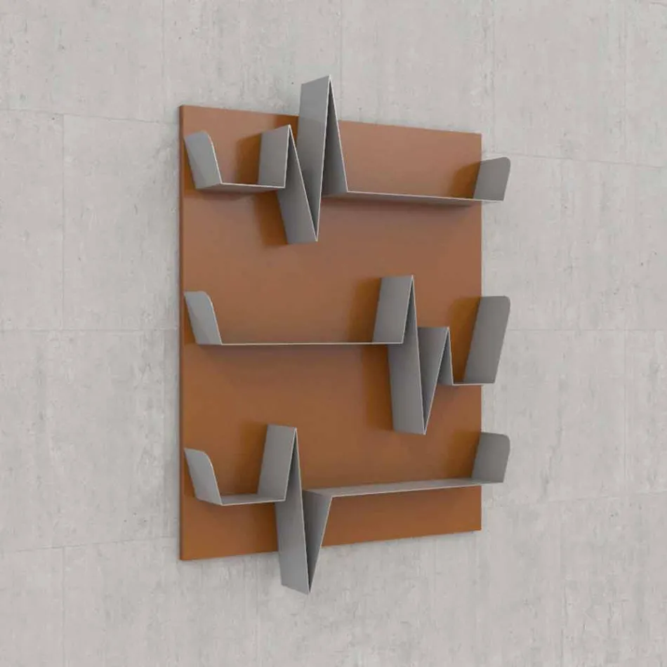 Bibliotheek Ontwerp Battikuore 90x127 (3 legborden) Mabele Viadurini