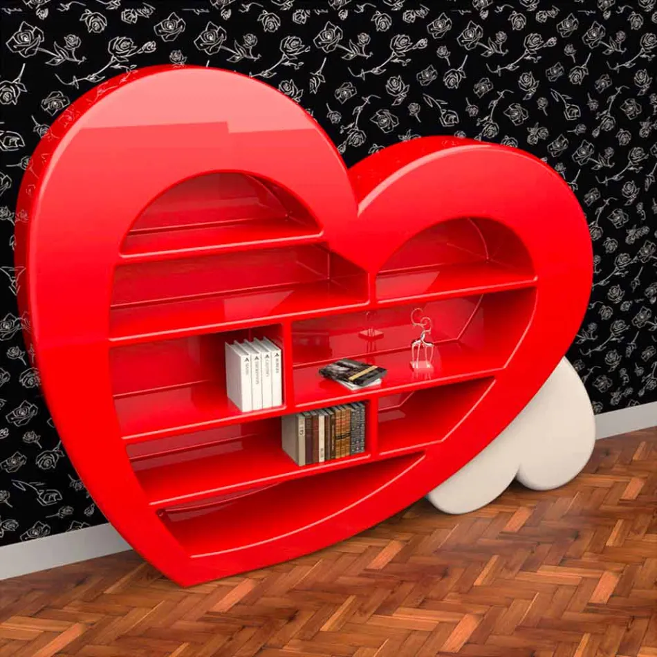 Design boekenkast in Adamantx® Cuore Made in Italy Viadurini