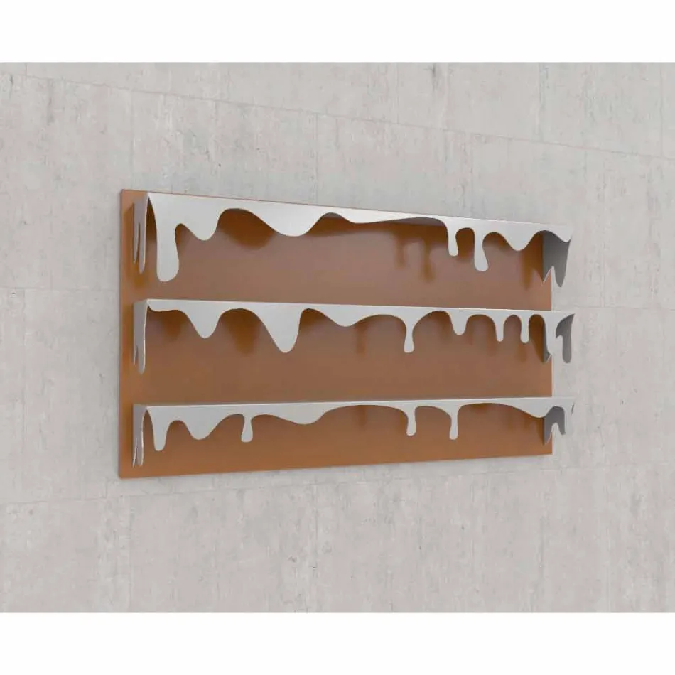 Bibliotheek Ontwerp Kolata 130x70 (3 legborden) Mabele Viadurini