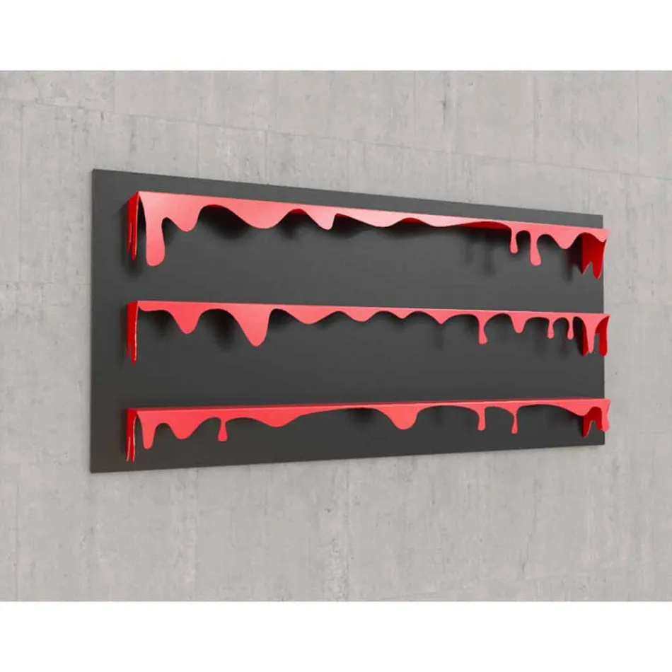 Bibliotheek Ontwerp Kolata 186x86 (3 legborden) Mabele Viadurini