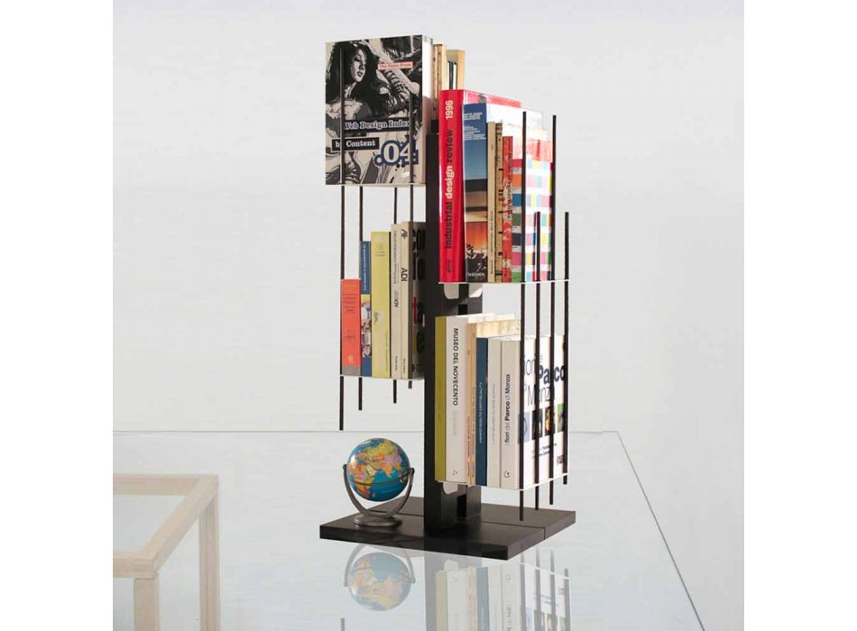 Moderne design boekenkast Zia Veronica in massief beuken Viadurini
