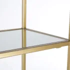 Vrijstaande boekenkast in staal en glazen blad Elegant design - Noralea Viadurini